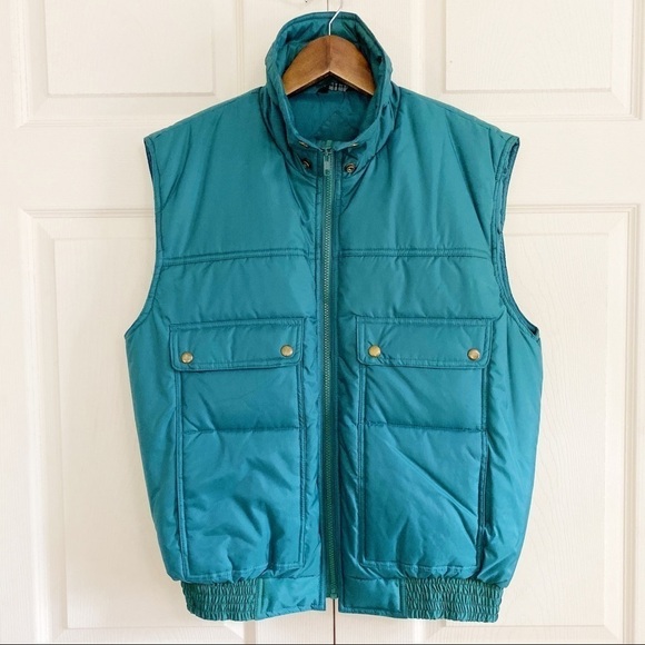 Ozark Trail Vintage Teal Full Zip Up Puffer Vest - Picture 6 of 6